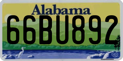 AL license plate 66BU892