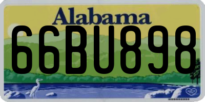 AL license plate 66BU898