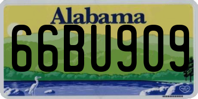 AL license plate 66BU909