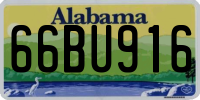AL license plate 66BU916