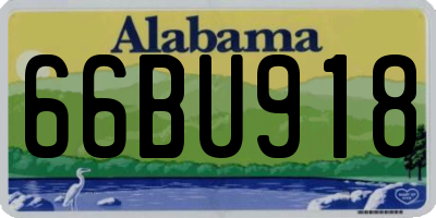 AL license plate 66BU918