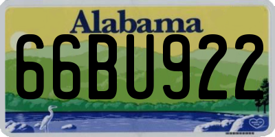 AL license plate 66BU922