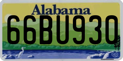 AL license plate 66BU930