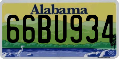 AL license plate 66BU934