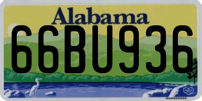 AL license plate 66BU936