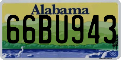 AL license plate 66BU943