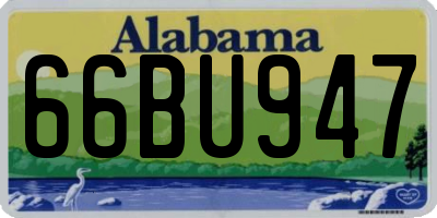 AL license plate 66BU947