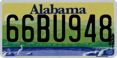 AL license plate 66BU948