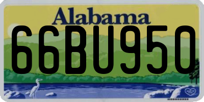 AL license plate 66BU950