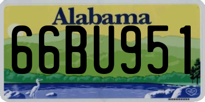 AL license plate 66BU951