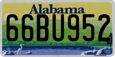 AL license plate 66BU952
