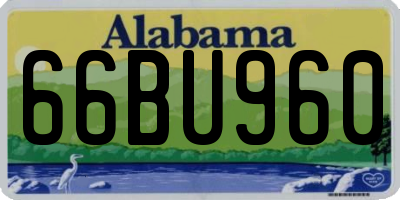 AL license plate 66BU960