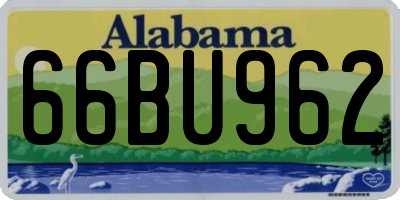 AL license plate 66BU962