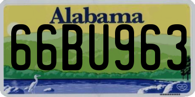 AL license plate 66BU963