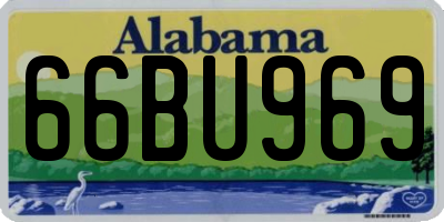 AL license plate 66BU969