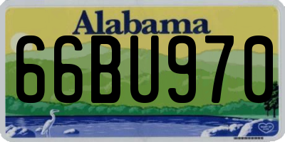 AL license plate 66BU970