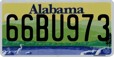 AL license plate 66BU973