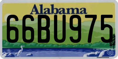 AL license plate 66BU975