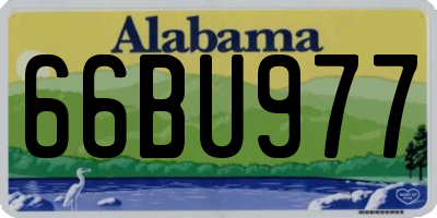 AL license plate 66BU977