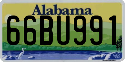 AL license plate 66BU991
