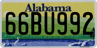 AL license plate 66BU992
