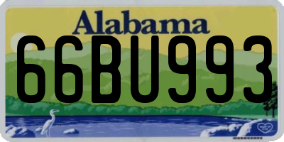 AL license plate 66BU993