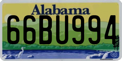 AL license plate 66BU994