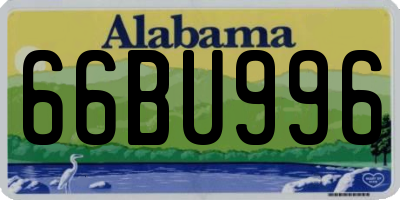 AL license plate 66BU996