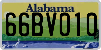 AL license plate 66BV010