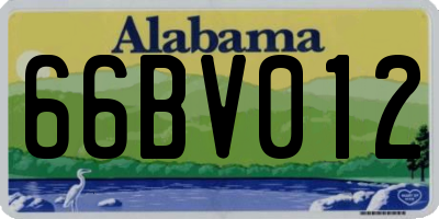 AL license plate 66BV012