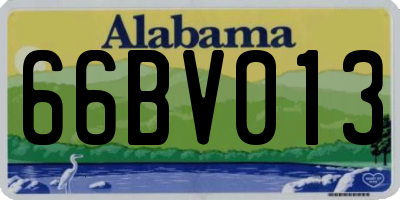 AL license plate 66BV013