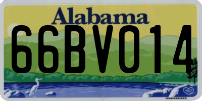 AL license plate 66BV014