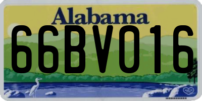 AL license plate 66BV016