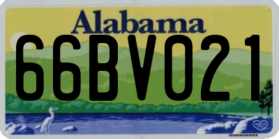 AL license plate 66BV021