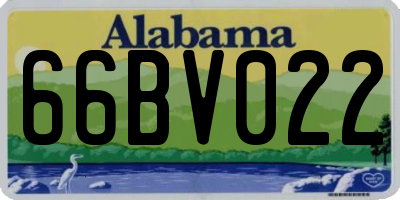 AL license plate 66BV022