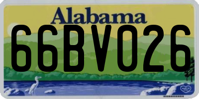 AL license plate 66BV026
