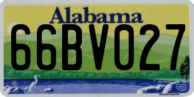 AL license plate 66BV027
