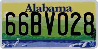 AL license plate 66BV028