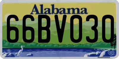 AL license plate 66BV030