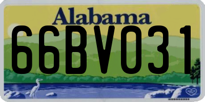 AL license plate 66BV031