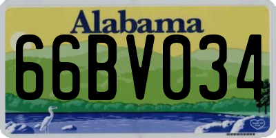 AL license plate 66BV034