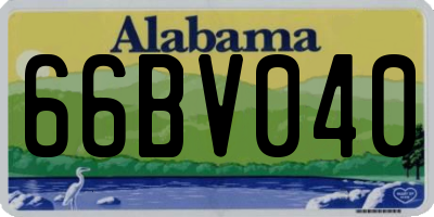 AL license plate 66BV040