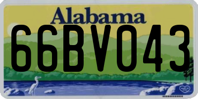 AL license plate 66BV043