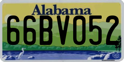 AL license plate 66BV052