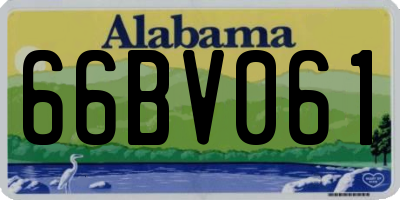 AL license plate 66BV061