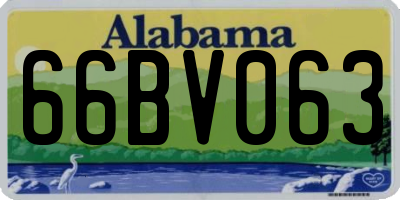 AL license plate 66BV063