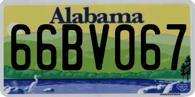 AL license plate 66BV067