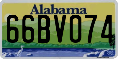 AL license plate 66BV074