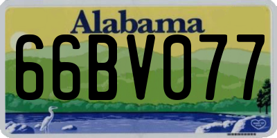 AL license plate 66BV077