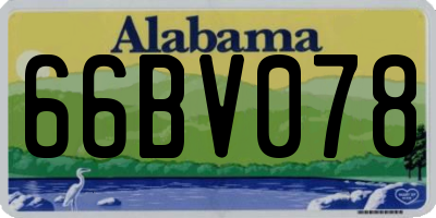 AL license plate 66BV078
